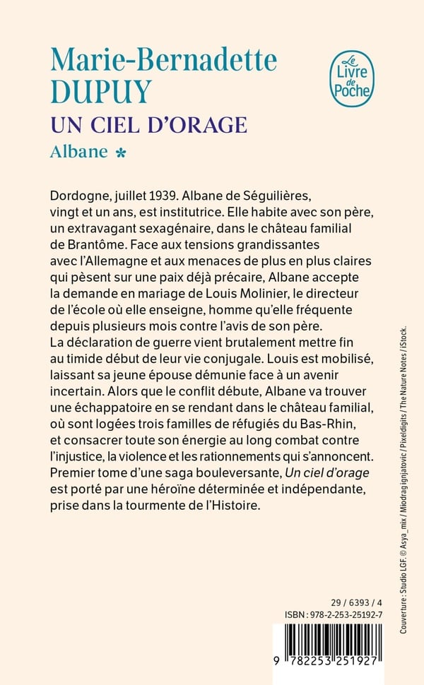 Un ciel d'orage - MARIE BERNADETTE DUPUY