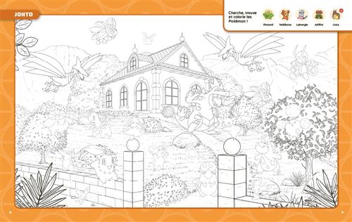 Pokémon Coloriages cherche et trouve - 9 régions à explorer